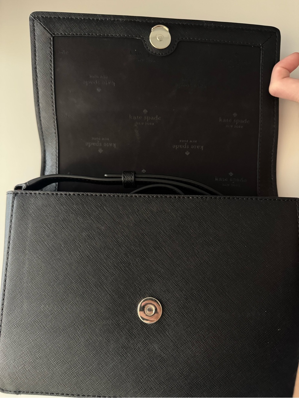 Black Saffiano Leather Crossbody Bag Kate Spade New York - NEW w/ Tag - Picture 5 of 8